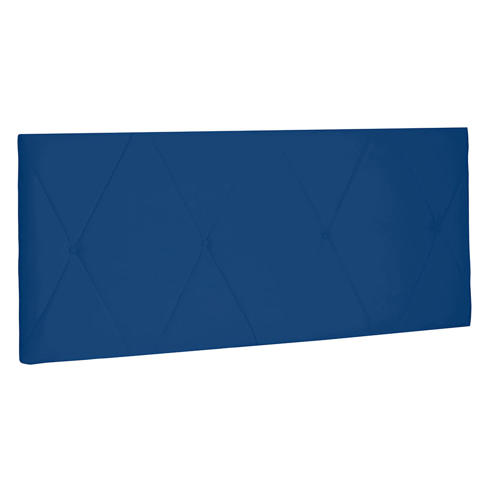 Cabeceira Painel Solteiro 0,90m Aquilla Suede Azul Marinho - Pallazio