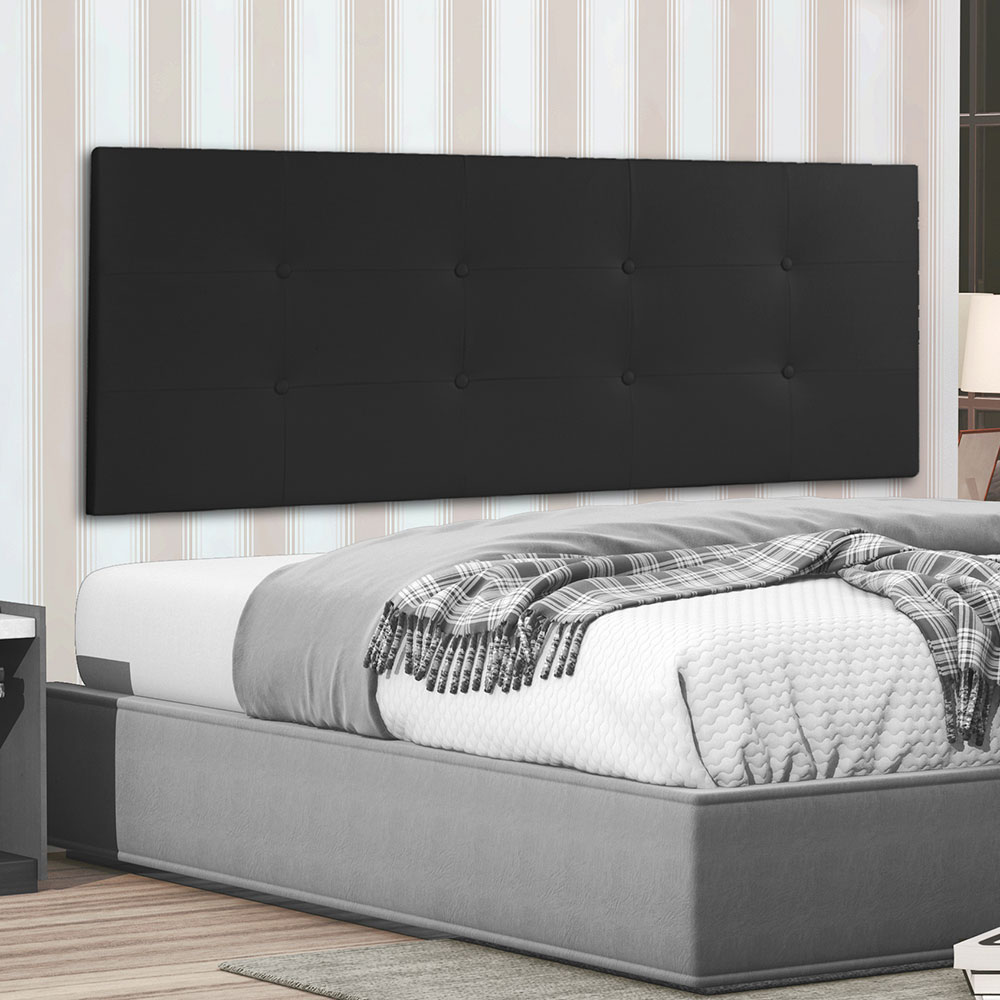 Cabeceira Painel Solteiro 0,90m Berlim Corano Preto - Pallazio