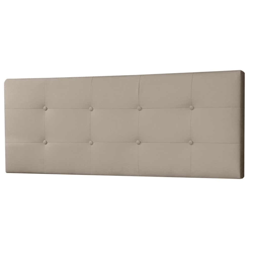 Cabeceira Painel Solteiro 0,90m Berlim Suede Bege - Pallazio