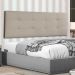 Cabeceira Painel Solteiro 0,90m Berlim Suede Bege - Pallazio