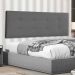 Cabeceira Painel Solteiro 0,90m Berlim Suede Cinza - Pallazio