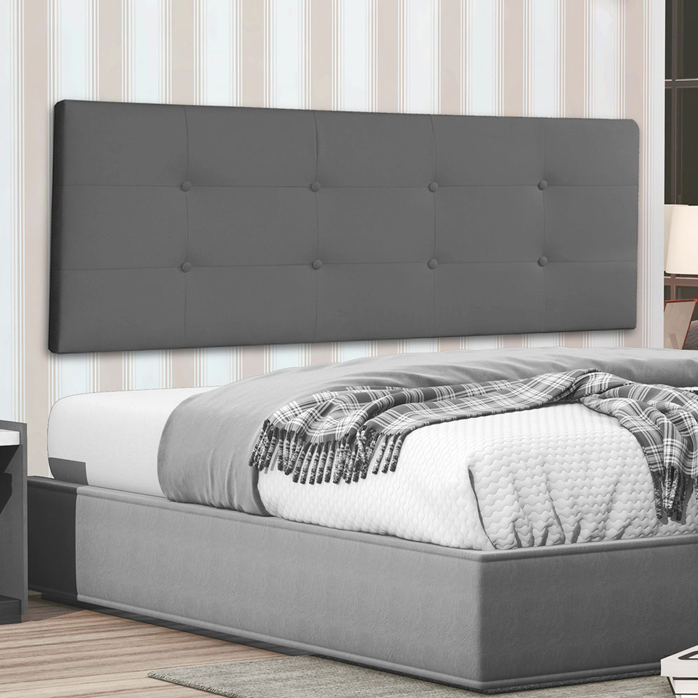 Cabeceira Painel Solteiro 0,90m Berlim Suede Cinza - Pallazio