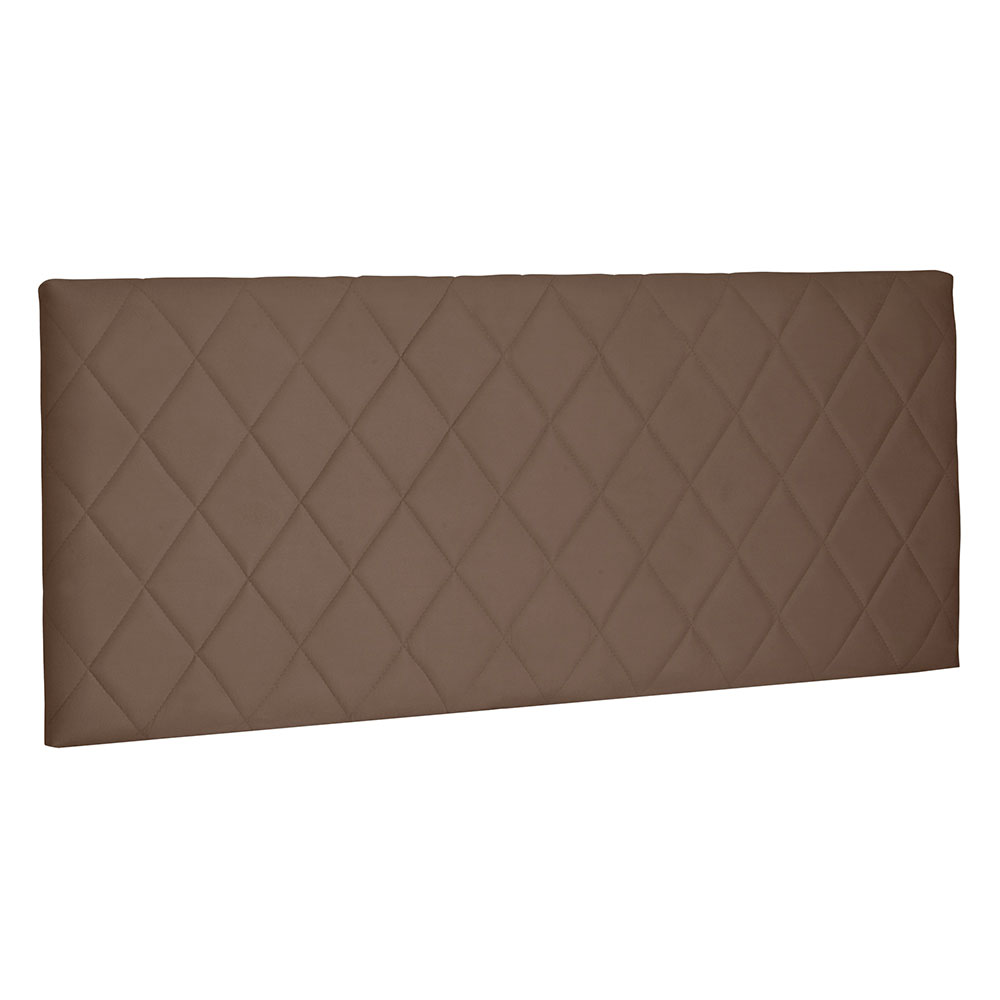 Cabeceira Painel Solteiro 0,90m Esmeralda Suede Caramelo - Pallazio