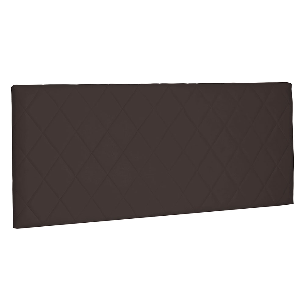 Cabeceira Painel Solteiro 0,90m Esmeralda Suede Marrom Café - Pallazio