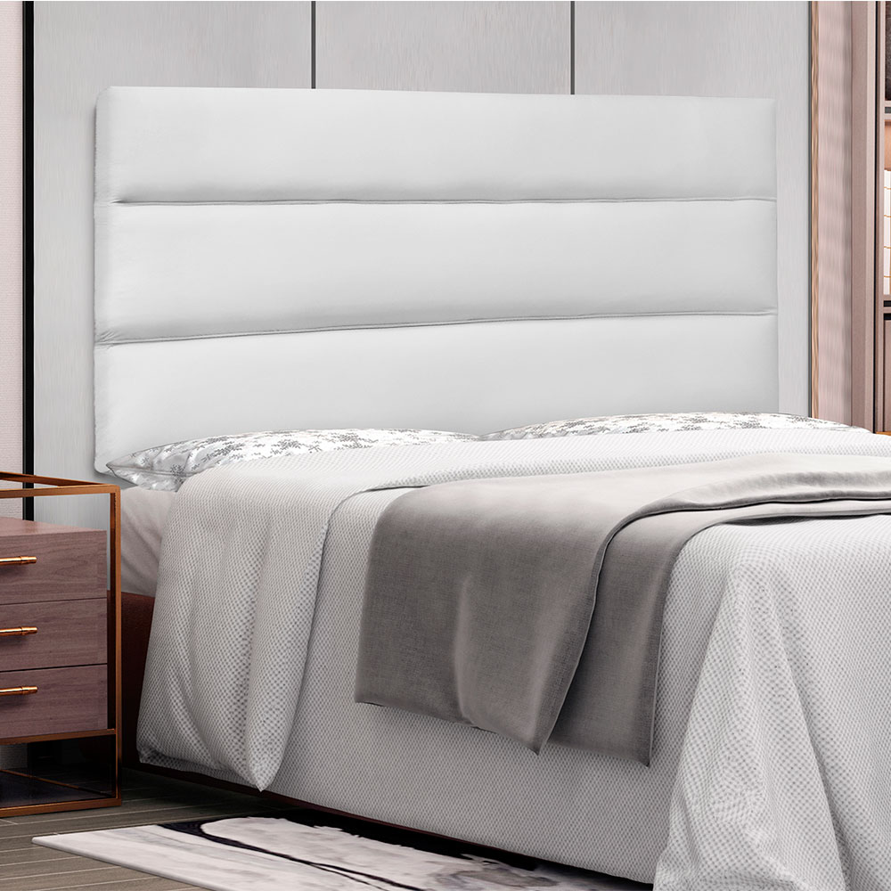Cabeceira Painel Solteiro 0,90m La Italiana Corano Branco - Pallazio