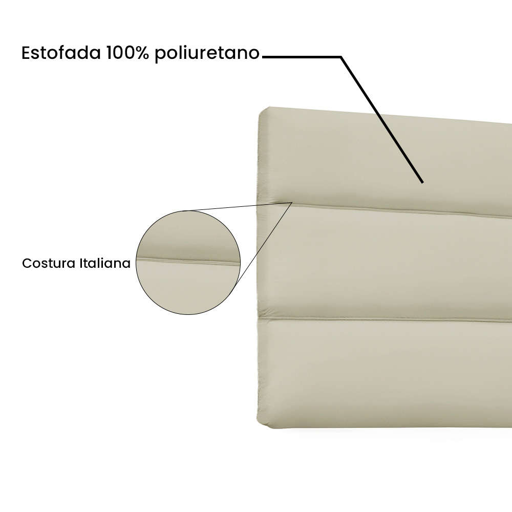 Cabeceira Painel Solteiro 0,90m La Italiana Corano Marfim - Pallazio