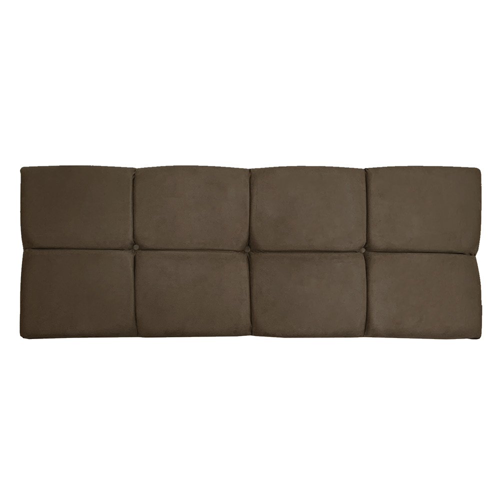 Cabeceira Painel Solteiro 0,90m Nina Suede Marrom - Pallazio