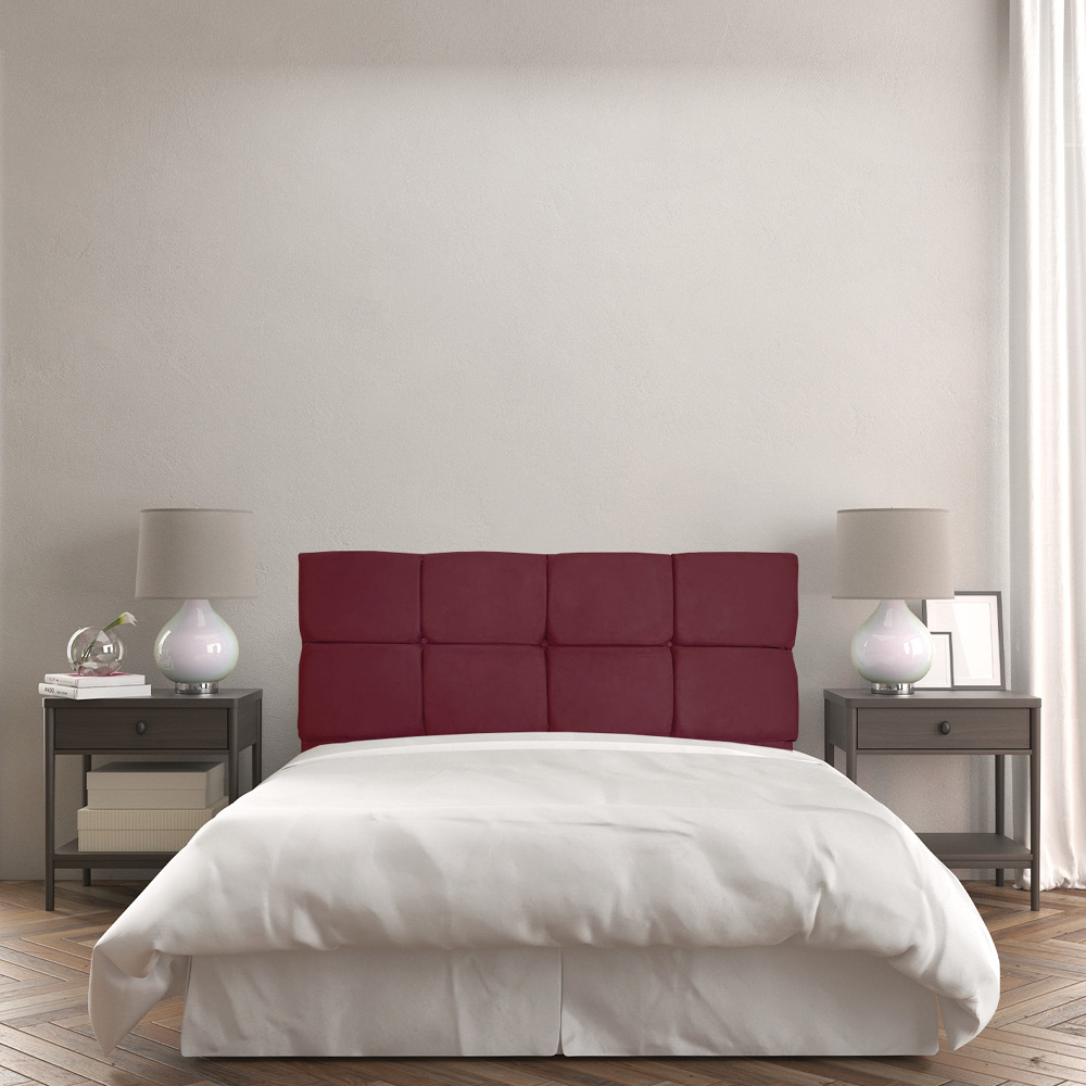 Cabeceira Painel Solteiro 0,90m Nina Suede Marsala - Pallazio