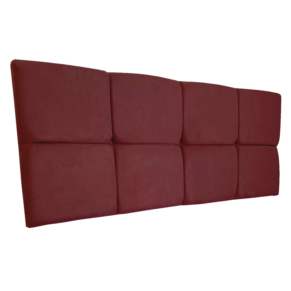 Cabeceira Painel Solteiro 0,90m Nina Suede Marsala - Pallazio