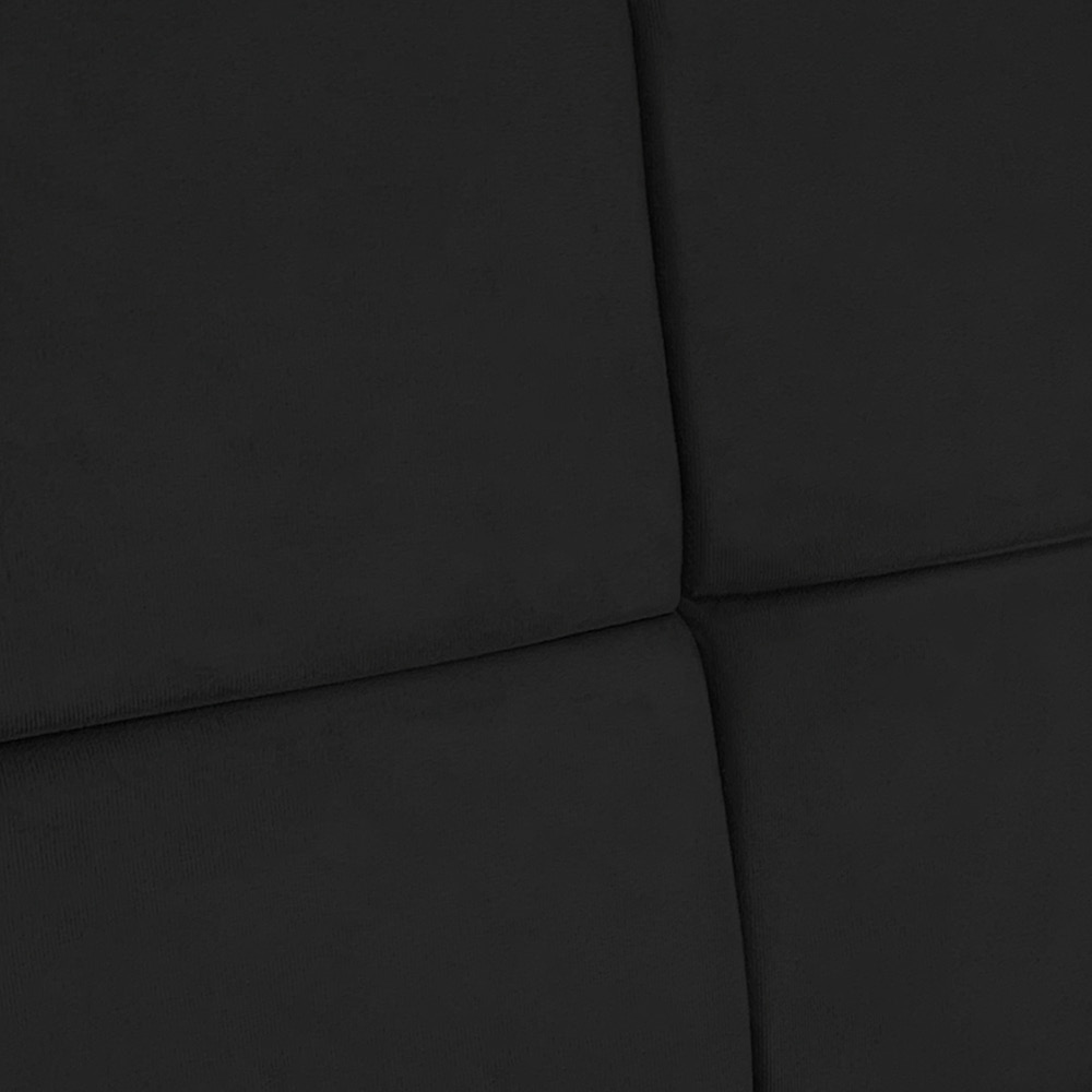 Cabeceira Painel Solteiro 0,90m Nina Suede Preto - Pallazio
