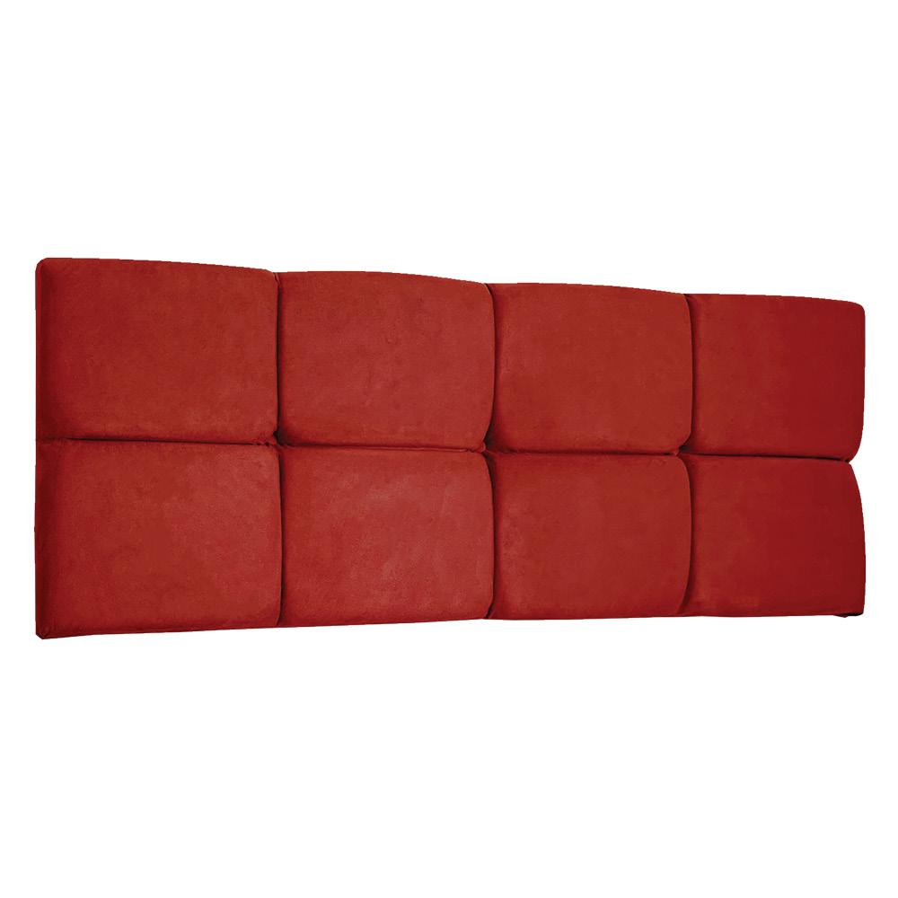 Cabeceira Painel Solteiro 0,90m Nina Suede Vermelho - Pallazio