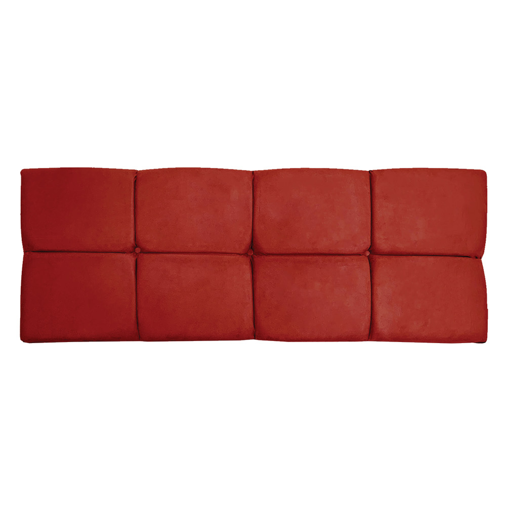 Cabeceira Painel Solteiro 0,90m Nina Suede Vermelho - Pallazio
