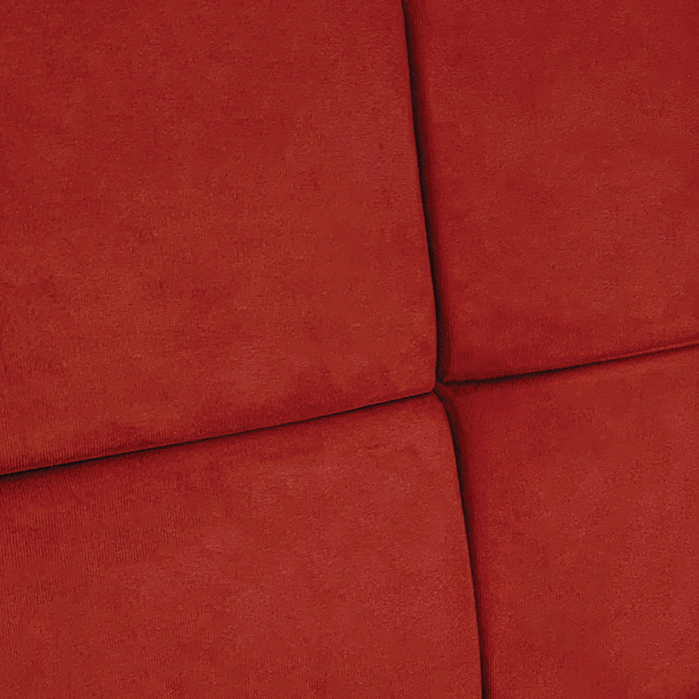 Cabeceira Painel Solteiro 0,90m Nina Suede Vermelho - Pallazio