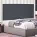 Cabeceira Painel Solteiro 0,90m Ravenna Suede Cinza - Pallazio