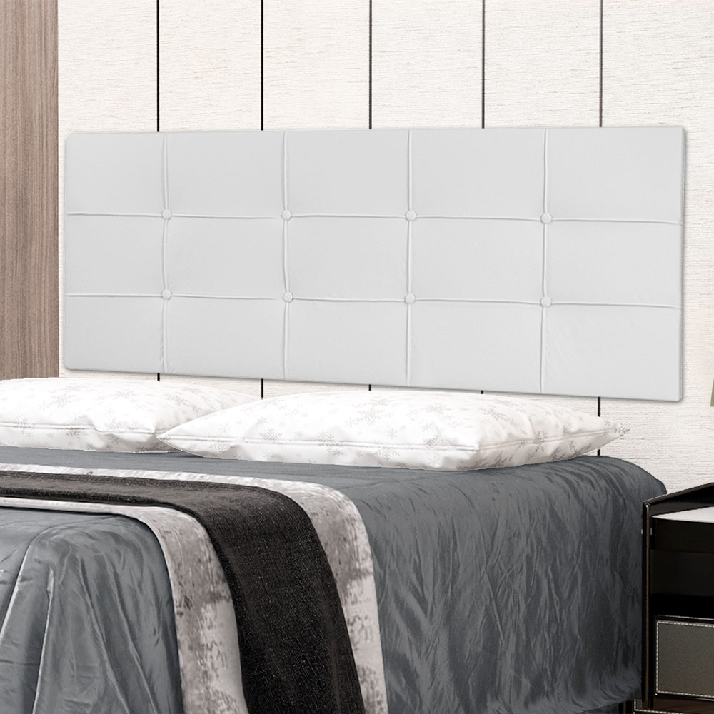 Cabeceira Painel Solteiro 0,90m Roma Corano Branco - Pallazio