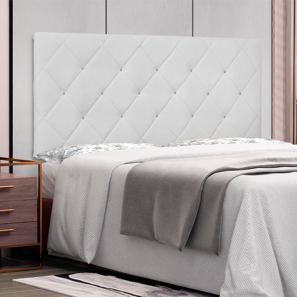 Cabeceira Painel Solteiro 0,90m Tânia Corano Branco - Pallazio