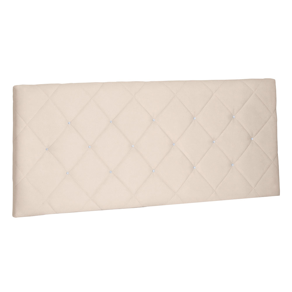 Cabeceira Painel Solteiro 0,90m Tânia Suede Bege - Pallazio