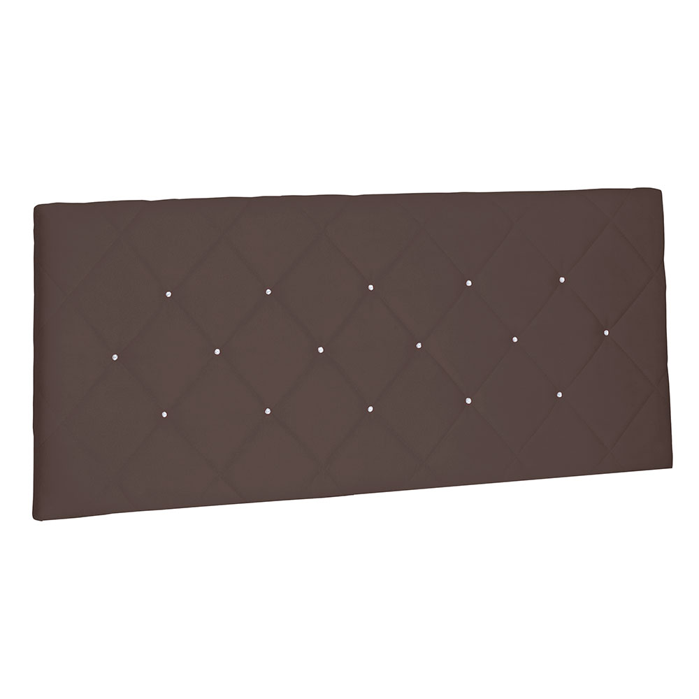 Cabeceira Painel Solteiro 0,90m Tânia Suede Marrom Café - Pallazio