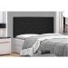 Cabeceira Painel Solteiro 0,90m Tânia Suede Preto - Pallazio