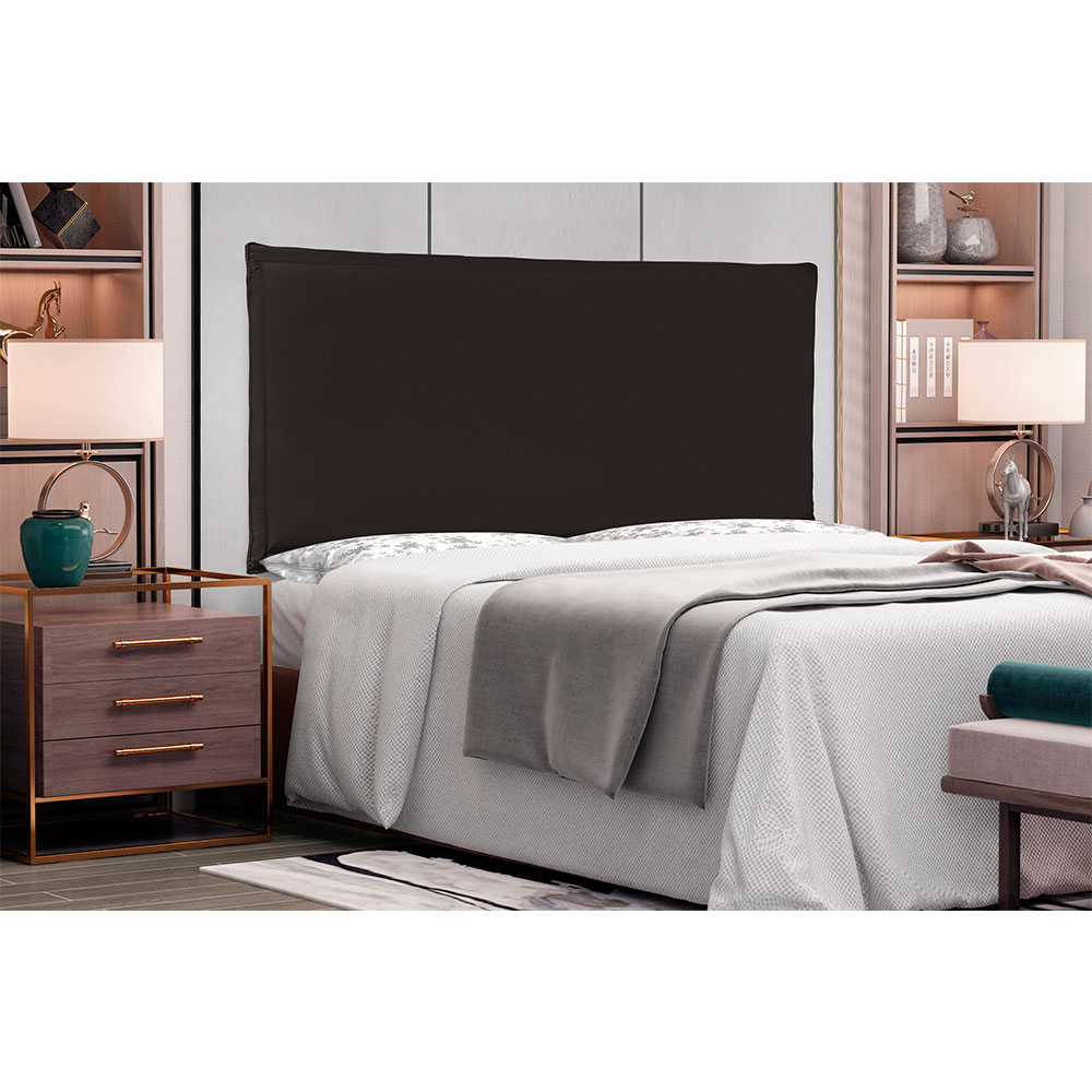 Cabeceira Painel Solteiro 0,90m Veneza Corano Marrom - Pallazio