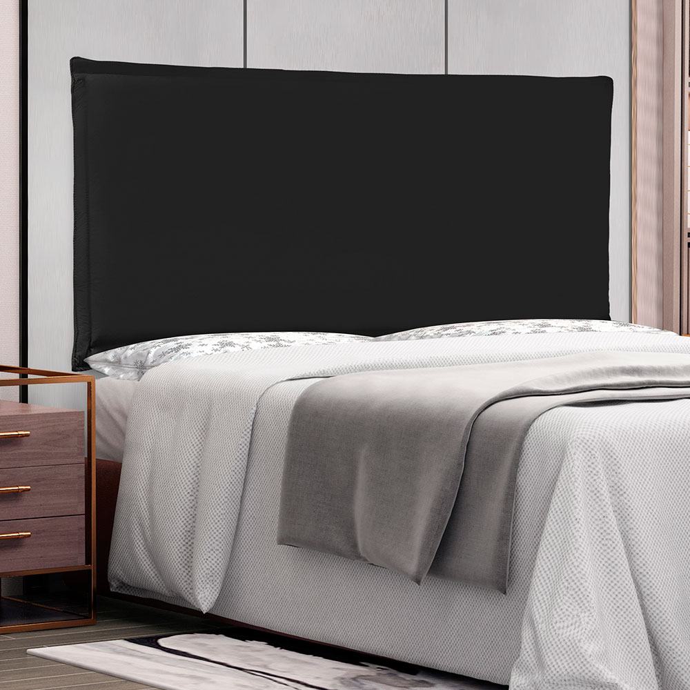 Cabeceira Painel Solteiro 0,90m Veneza Corano Preto - Pallazio