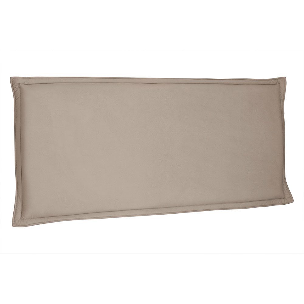 Cabeceira Painel Solteiro 0,90m Veneza Suede Bege - Pallazio