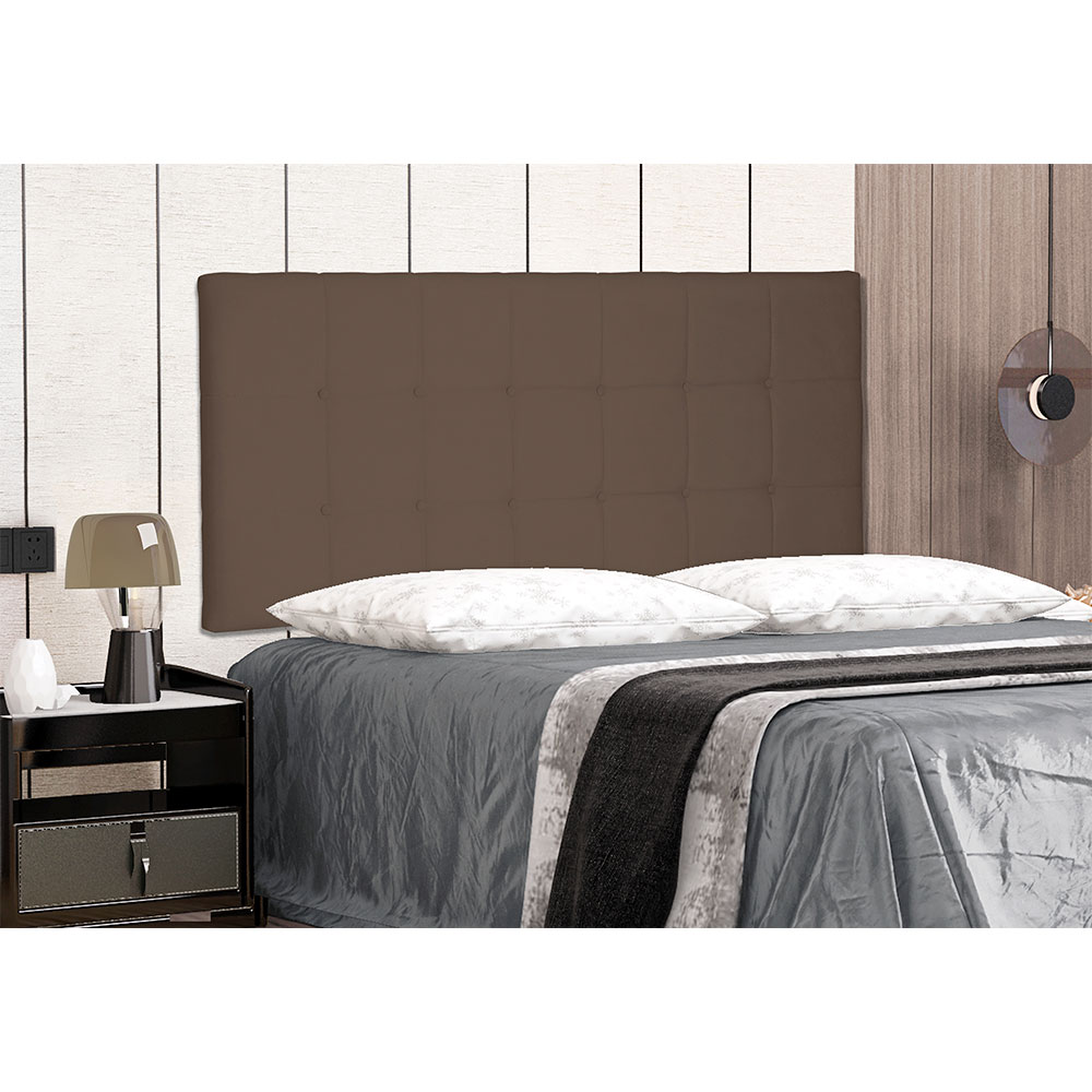 Cabeceira Painel Solteiro 0,90m Verona Suede Caramelo - Pallazio