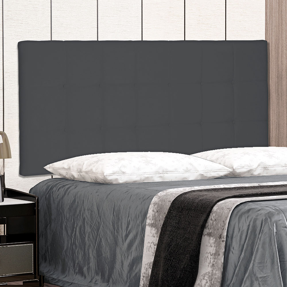 Cabeceira Painel Solteiro 0,90m Verona Suede Cinza - Pallazio