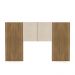Cabeceira Painel Solteiro Ripado Nature e Linho Bege Sevilha 203 cm - Pallazio