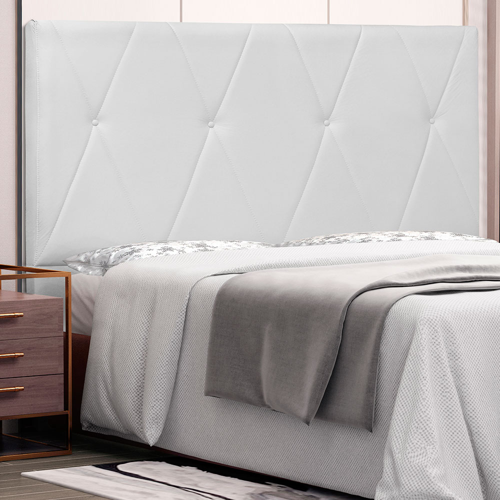 Cabeceira Queen 1,60m Aquilla Corano Branco - Pallazio