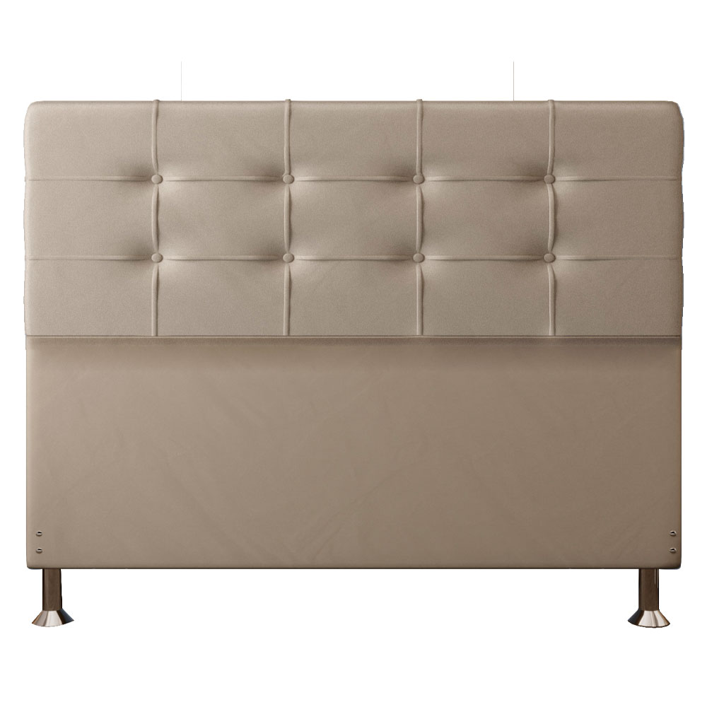 Cabeceira Queen 1,60m Atenas Suede Bege - Pallazio