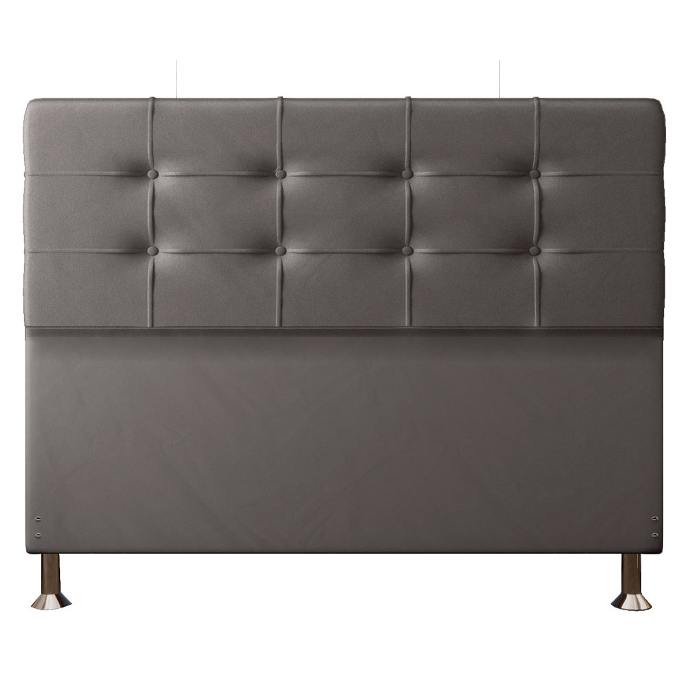 Cabeceira Queen 1,60m Atenas Suede Cinza - Pallazio