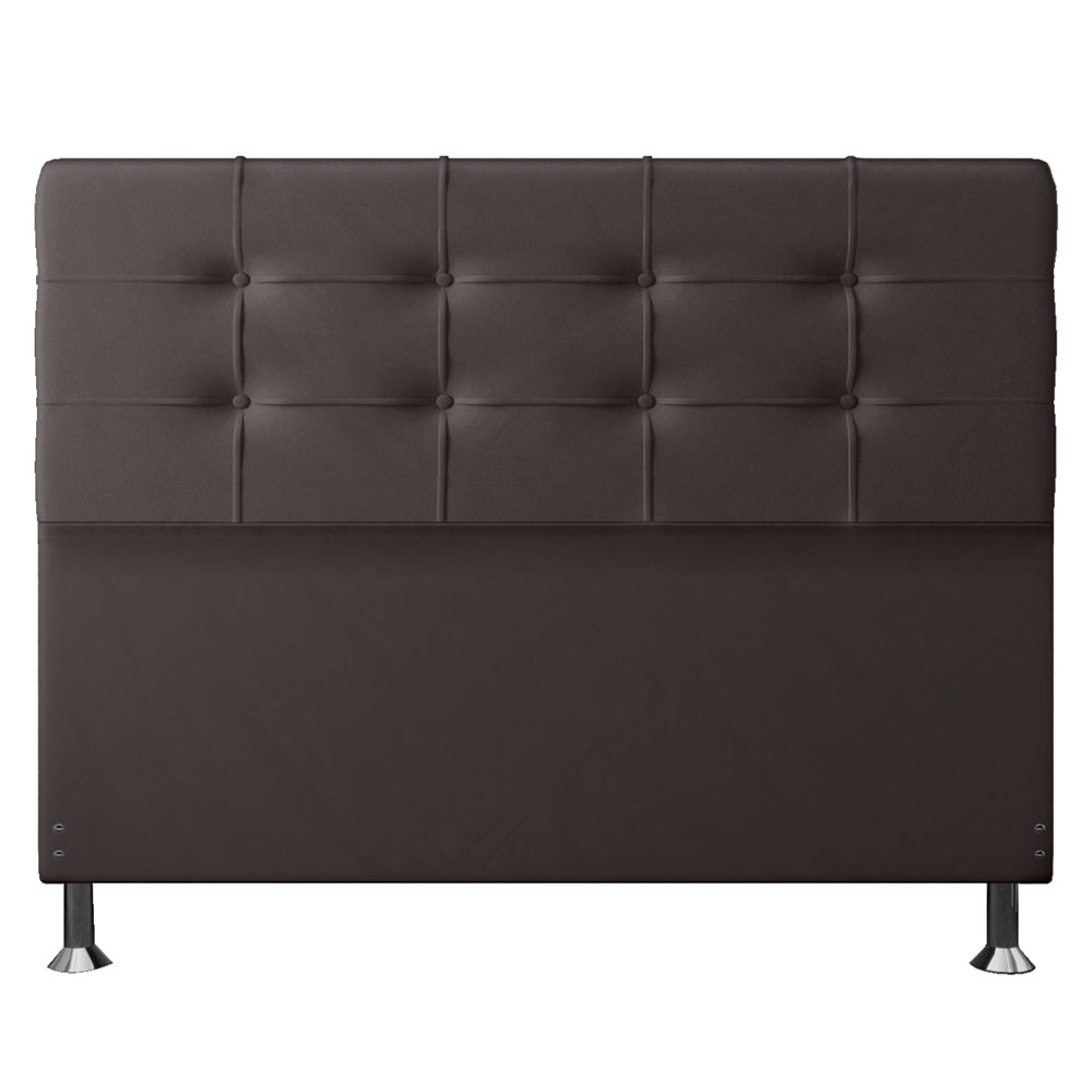 Cabeceira Queen 1,60m Atenas Suede Marrom - Pallazio