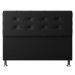 Cabeceira Queen 1,60m Atenas Suede Preto - Pallazio