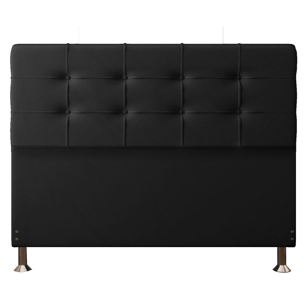 Cabeceira Queen 1,60m Atenas Suede Preto - Pallazio