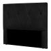 Cabeceira Queen 1,60m Ávila Suede Preto - Pallazio