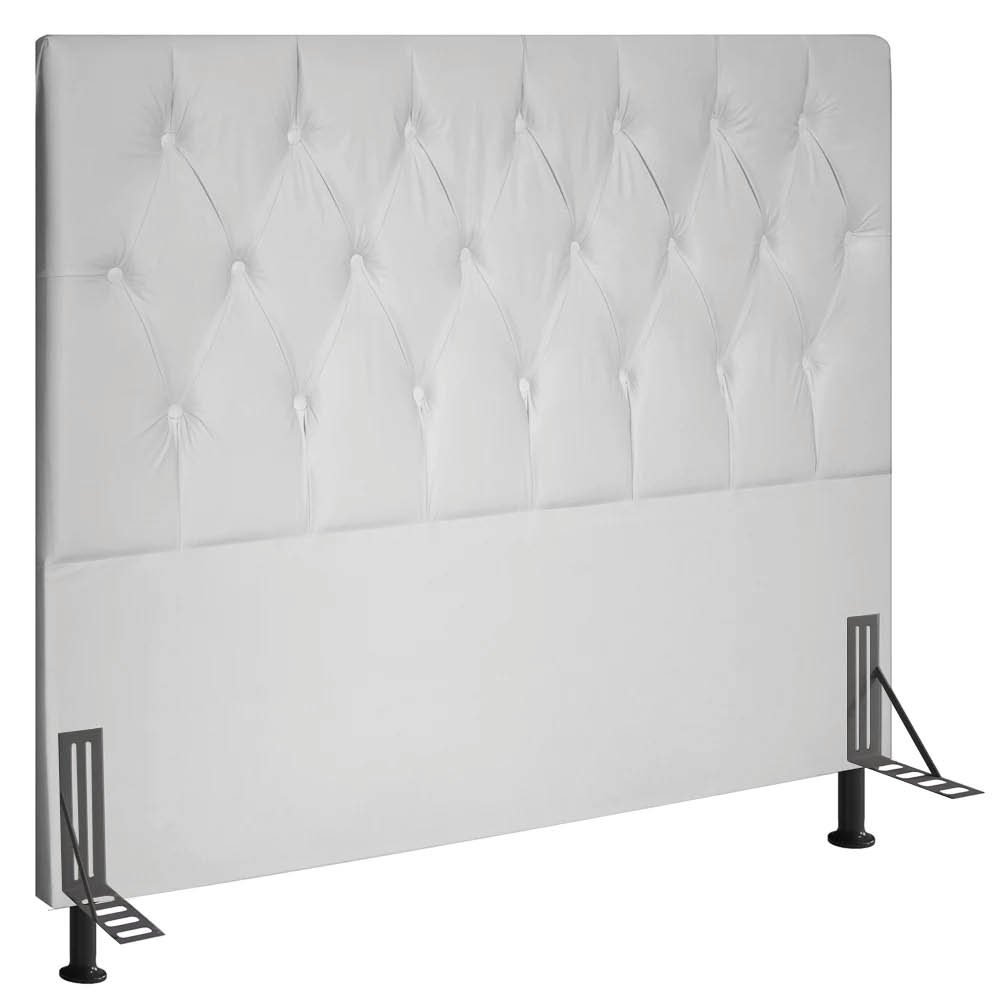 Cabeceira Queen 1,60m Estocolmo Corano Branco - Pallazio