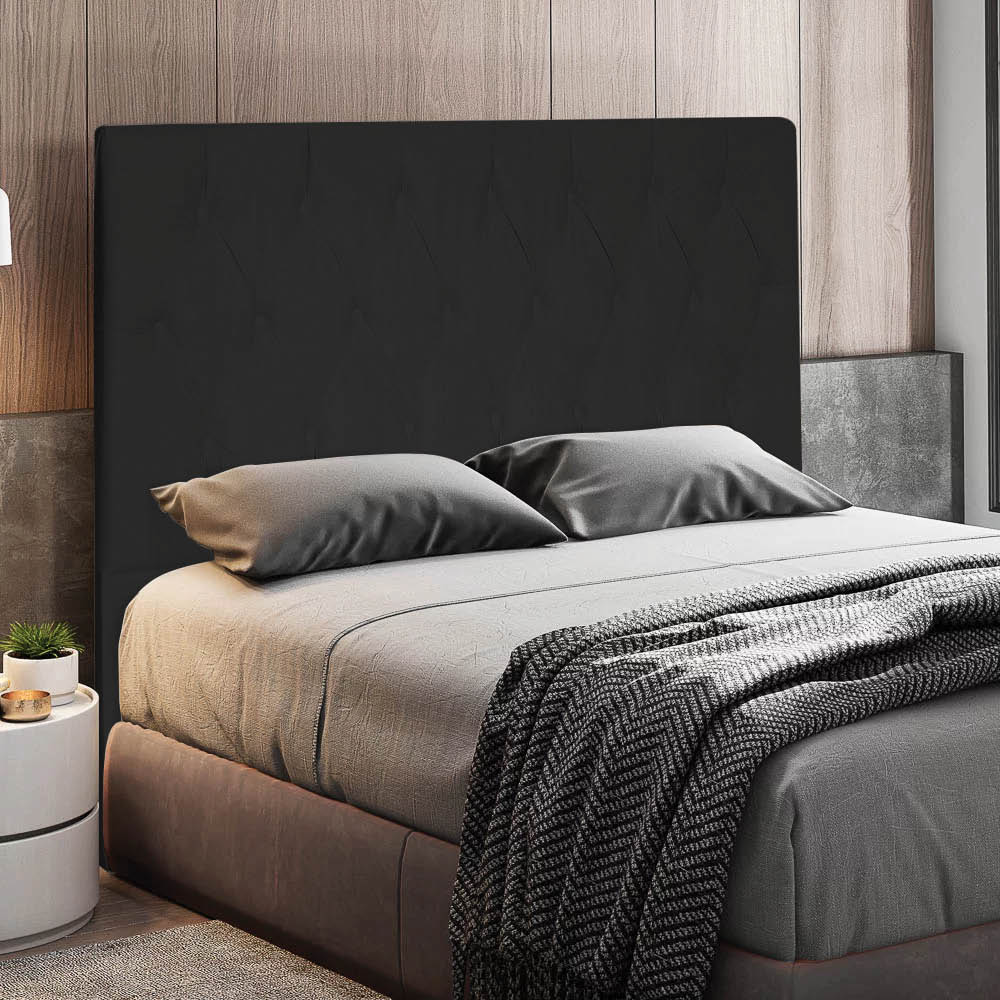 Cabeceira Queen 1,60m Estocolmo Suede Preto - Pallazio