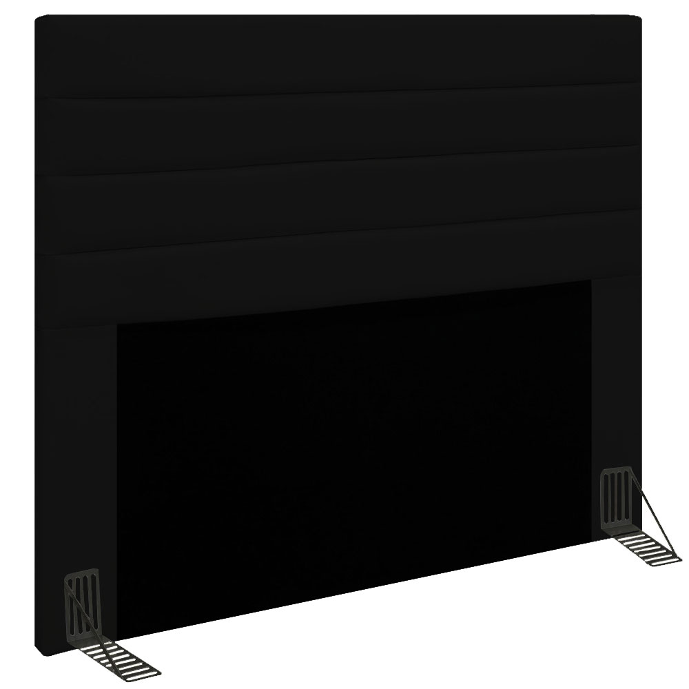 Cabeceira Queen 1,60m Friburgo Corano Preto - Pallazio