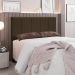 Cabeceira Queen 1,60m Genebra Suede Marrom - Pallazio