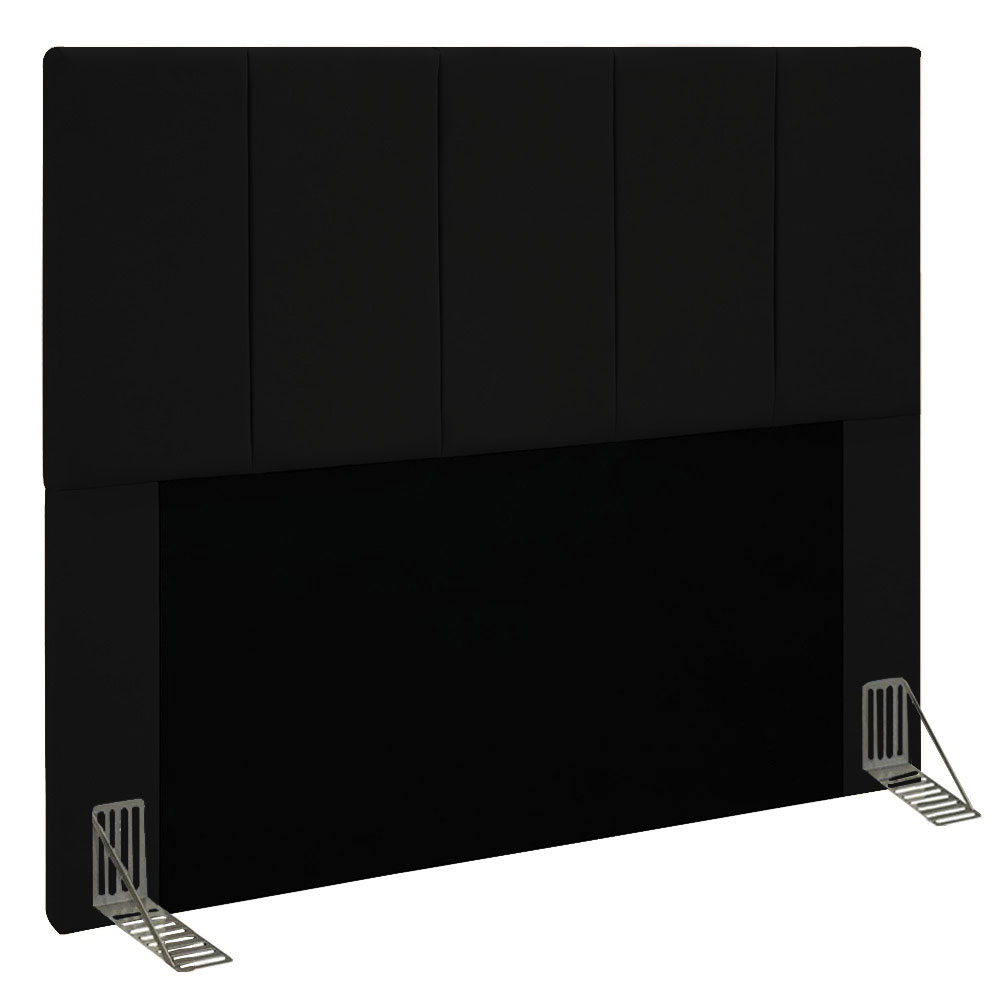 Cabeceira Queen 1,60m Genebra Suede Preto - Pallazio