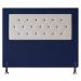Cabeceira Queen 1,60m Havana Suede Azul com Corino Branco - Pallazio