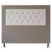 Cabeceira Queen 1,60m Havana Suede Bege com Corino Branco - Pallazio