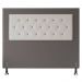Cabeceira Queen 1,60m Havana Suede Cinza com Corino Branco - Pallazio