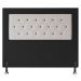 Cabeceira Queen 1,60m Havana Suede Preto com Corino Branco - Pallazio