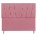 Cabeceira Queen 1,60m Italia Veludo Rosa - Pallazio