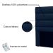 Cabeceira Queen 1,60m Las Palmas Suede Azul Marinho - Pallazio