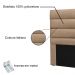 Cabeceira Queen 1,60m Las Palmas Suede Bege - Pallazio