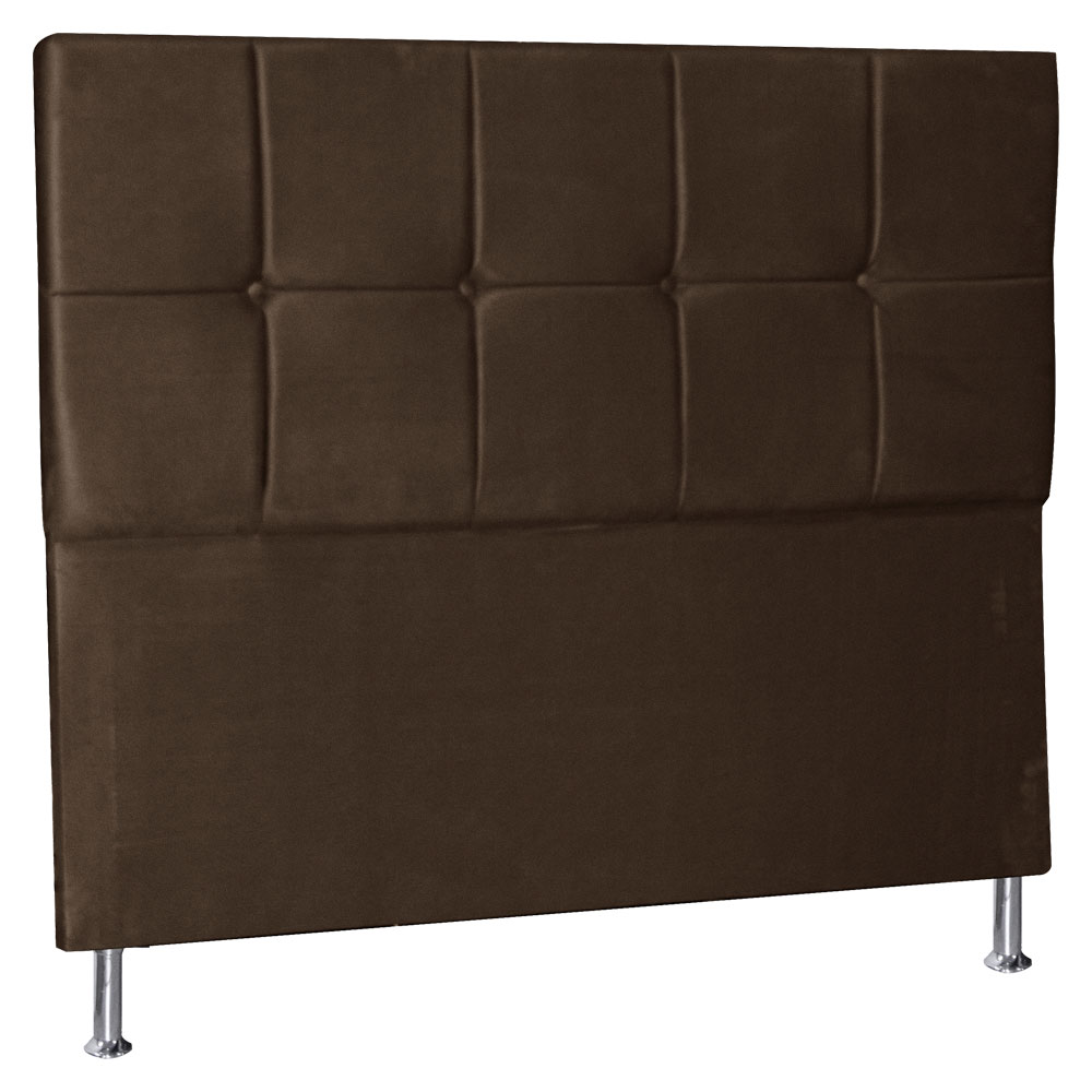 Cabeceira Queen 1,60m Lisboa Suede Marrom - Pallazio