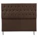 Cabeceira Queen 1,60m Madrid Suede Marrom - Pallazio